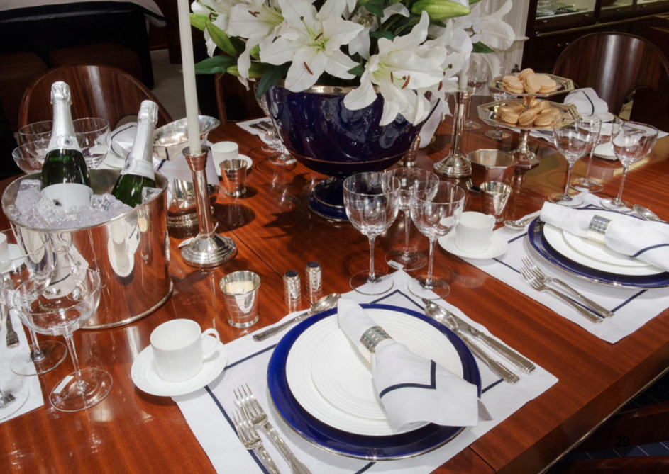 Alexander Mann product presentation, Ralph Lauren home collection, formal dining table setting, luxury tableware