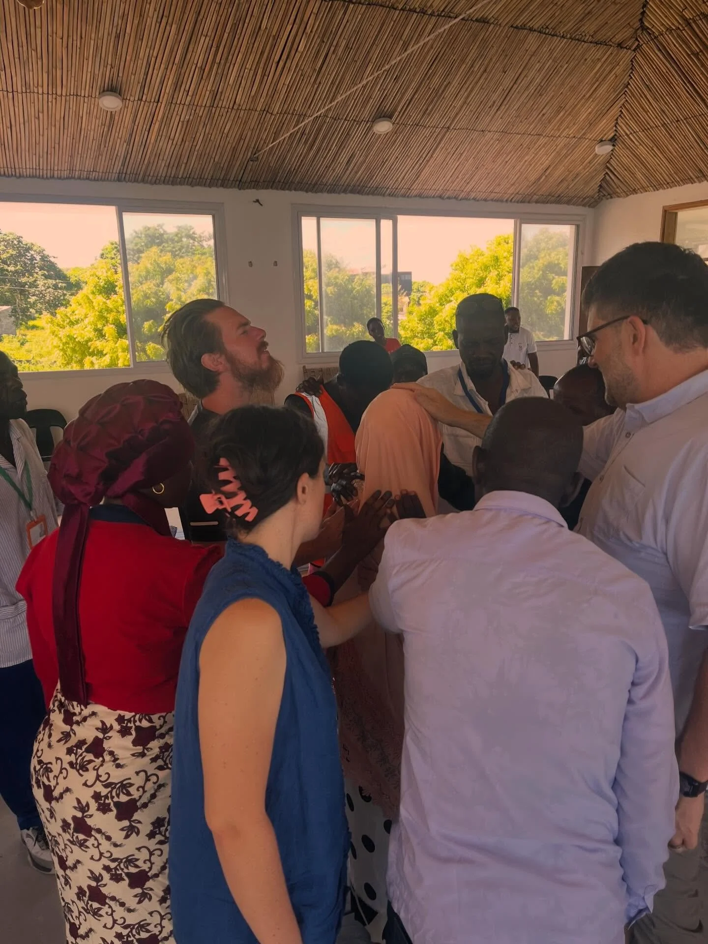 An incredible morning. ❤️ The woman in the middle was blind when she came to our prayer and worship time this morning. But then she met Jesus and she could see! The biggest miracle of all was after her healing she got saved! He is so good and we neve