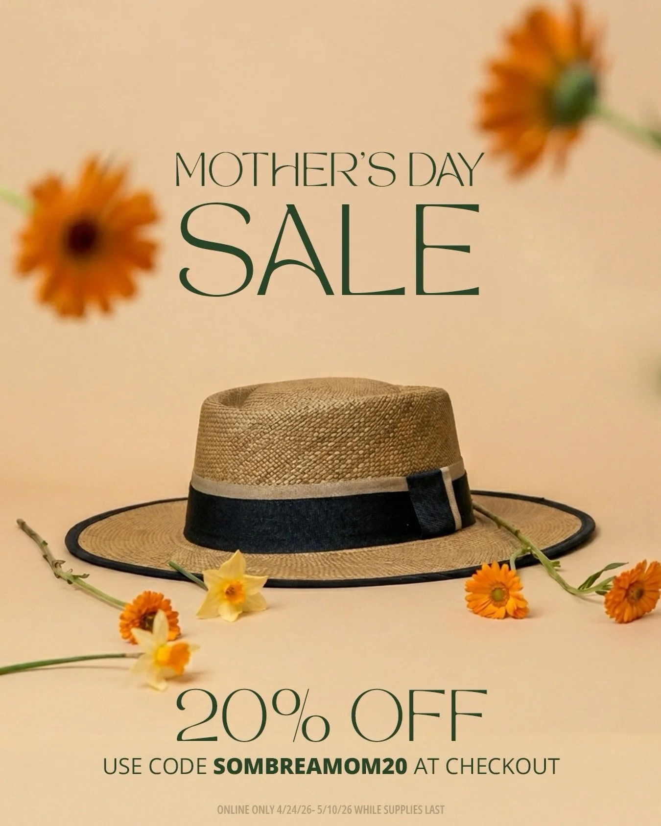 For the women who do it all, give her something timeless.

Our Mother&rsquo;s Day Sale is here. Enjoy 20% off all hats.
The perfect time to gift (or treat yourself).

Use code SOMBREAMOM20 at checkout.
Link in bio.