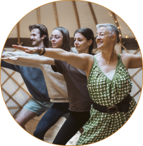 Group Yoga Class with Stephanie in Great mIssenden Yurt