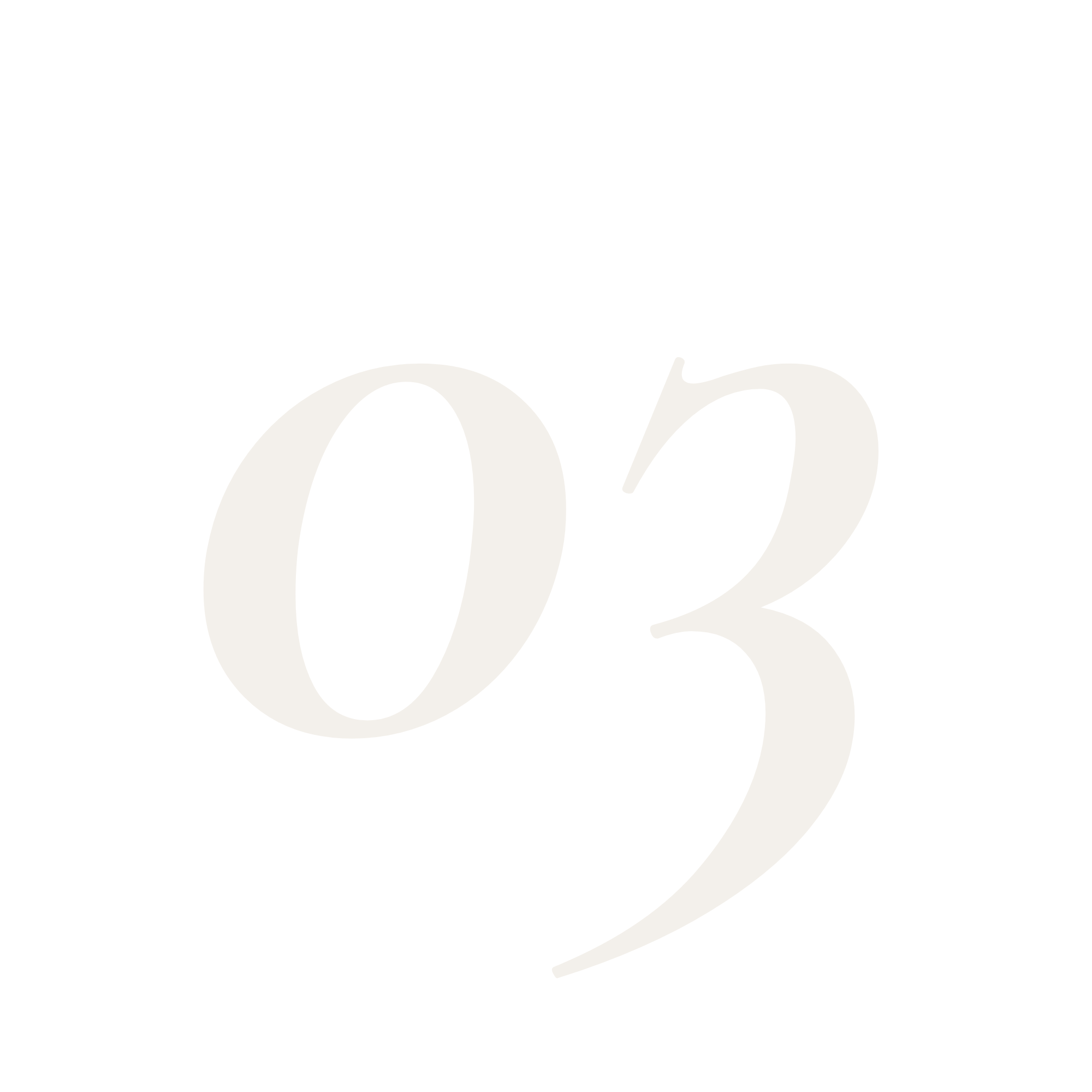 The number 03 in large, beige text on a black background.