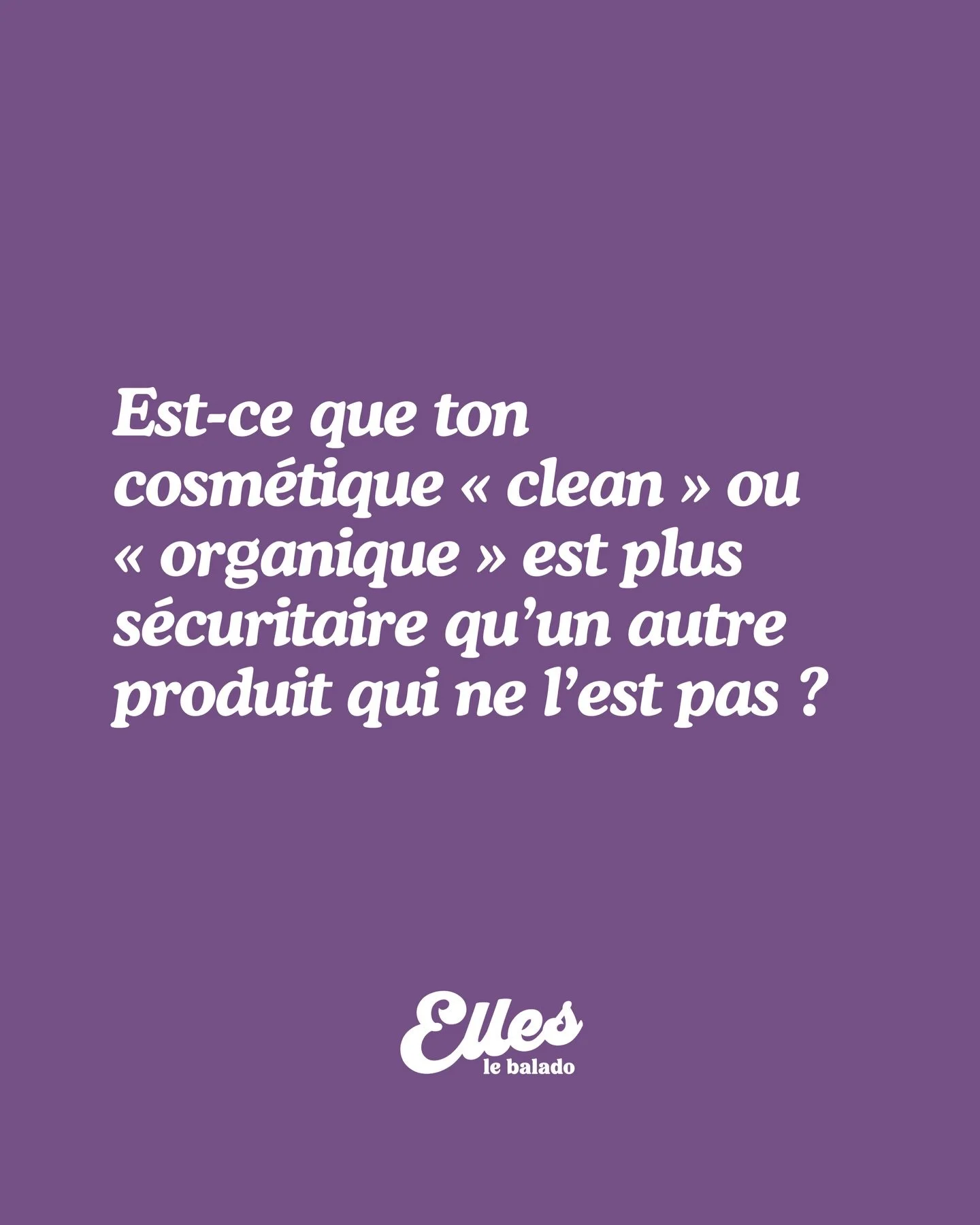 Envoie cette publication &agrave; une de tes amies qui ach&egrave;te seulement des produits &laquo;&nbsp;clean&nbsp;&raquo; et surtout dis-lui d&rsquo;&eacute;couter tout l&rsquo;&eacute;pisode avec @miss.derme pour bien comprendre ses propos 💜