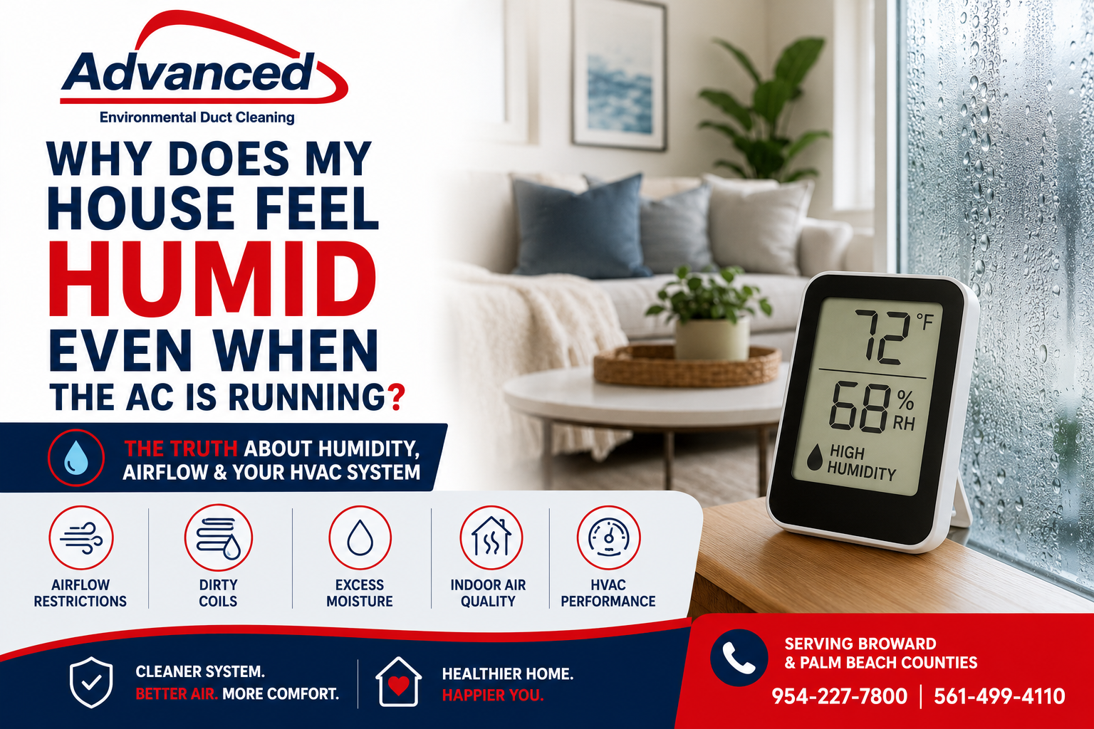 Why Does My House Feel Humid Even When the AC Is Running?