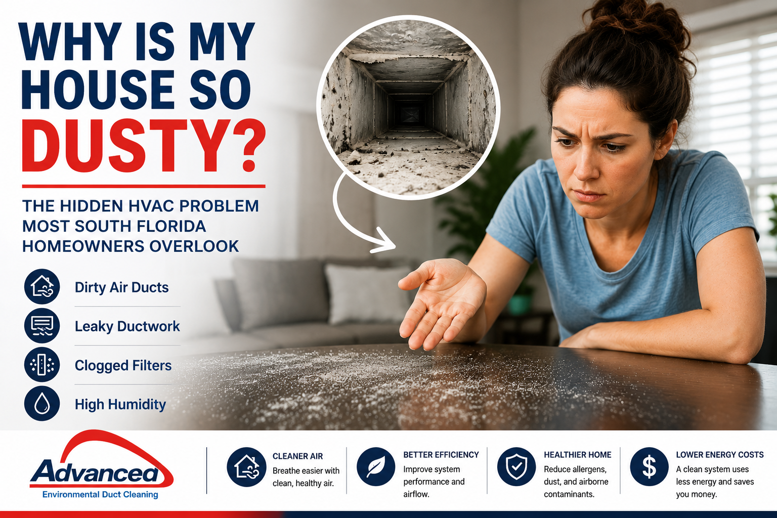 Why Does My House Feel Dusty All the Time? The Hidden HVAC Problem Most South Florida Homeowners Overlook