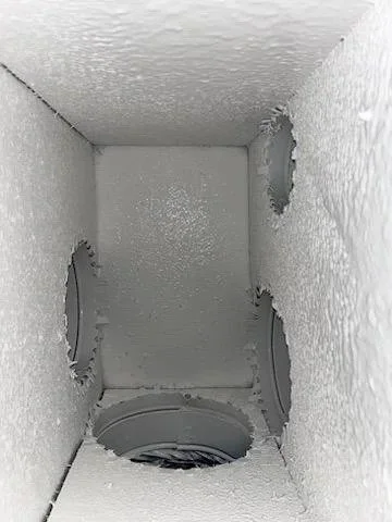 Clean air duct system after Fiberlock treatment improving air quality and HVAC performance