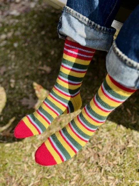 70s inspired Striped Socks