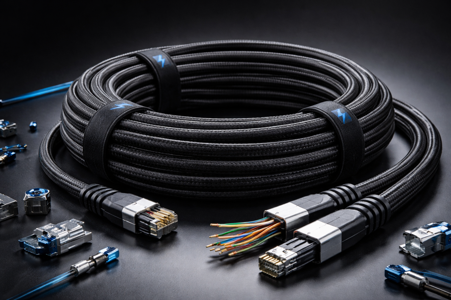 High quality Ethernet cable with metallic accents