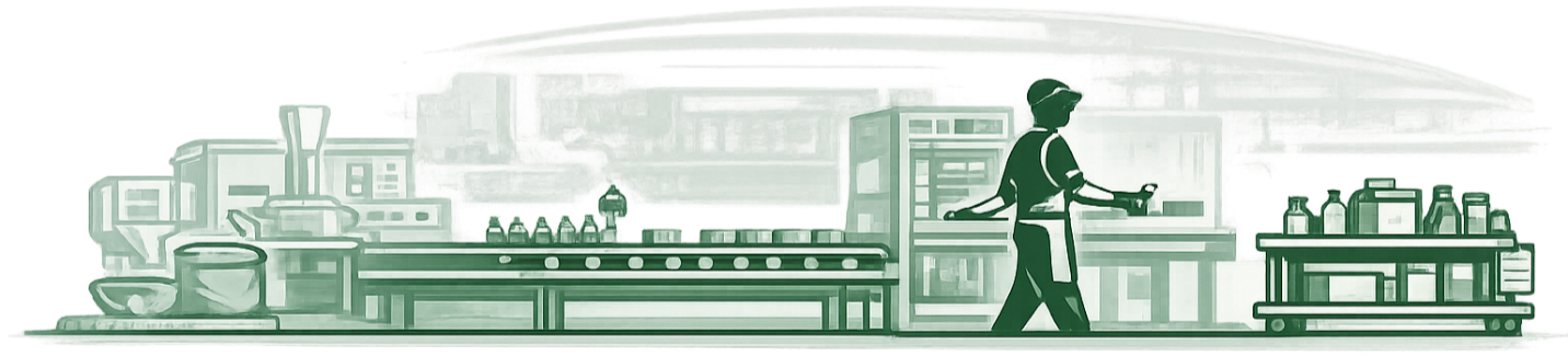 A woman in a kitchen with various appliances and shelves, preparing food.