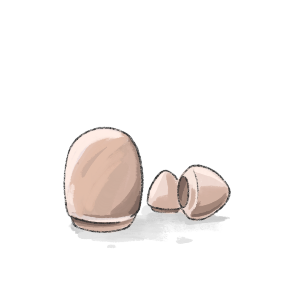 Fired moulds called 'po' made from Kalak, produced in various shapes and sizes. Smaller moulds are thicker to add weight and stability.