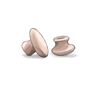 Mushroom (deamun). A fired clay tool used for shaping and refining forms.
