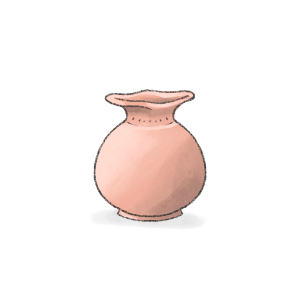 Tsasluk. Similar to kyakshad galu but with a base. Used to store salt or sugar, covered with a cloth lid.