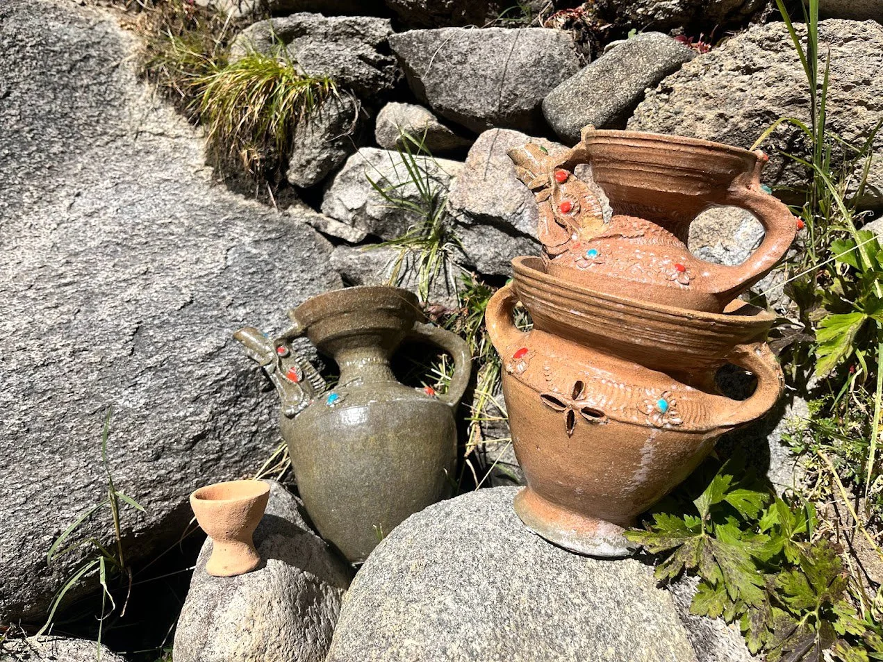 Glazed and fired Tibril and Meslang