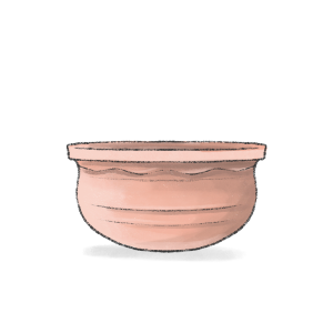 Alste. Used to store curd and thangtur, a spiced yogurt served with paba.