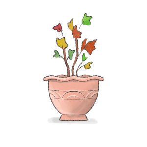 Mentog tabchas. Flower pot.