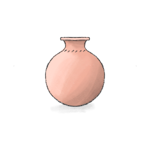 Chokar. Pot used to fill and carry water.
