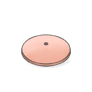 Tsaga. Archery target shaped like a flat disc with a central hole.