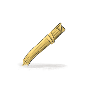 Brush (jhima)
Made from tspoto grass, used to apply water.