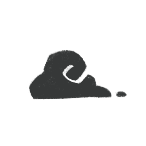 Silhouette of a person lying on a bed or surface with one arm resting on their head.