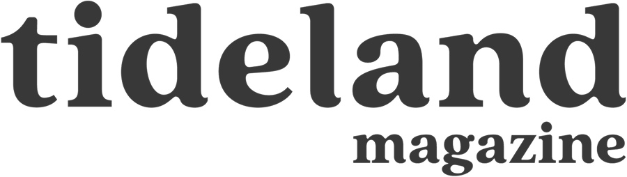 Tideland Magazine logo in black text on a white background.