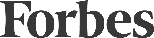 Close-up of the Forbes logo in black text on a white background.