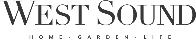 Text displaying the words "West Sound" with the tagline "Home Garden Life".