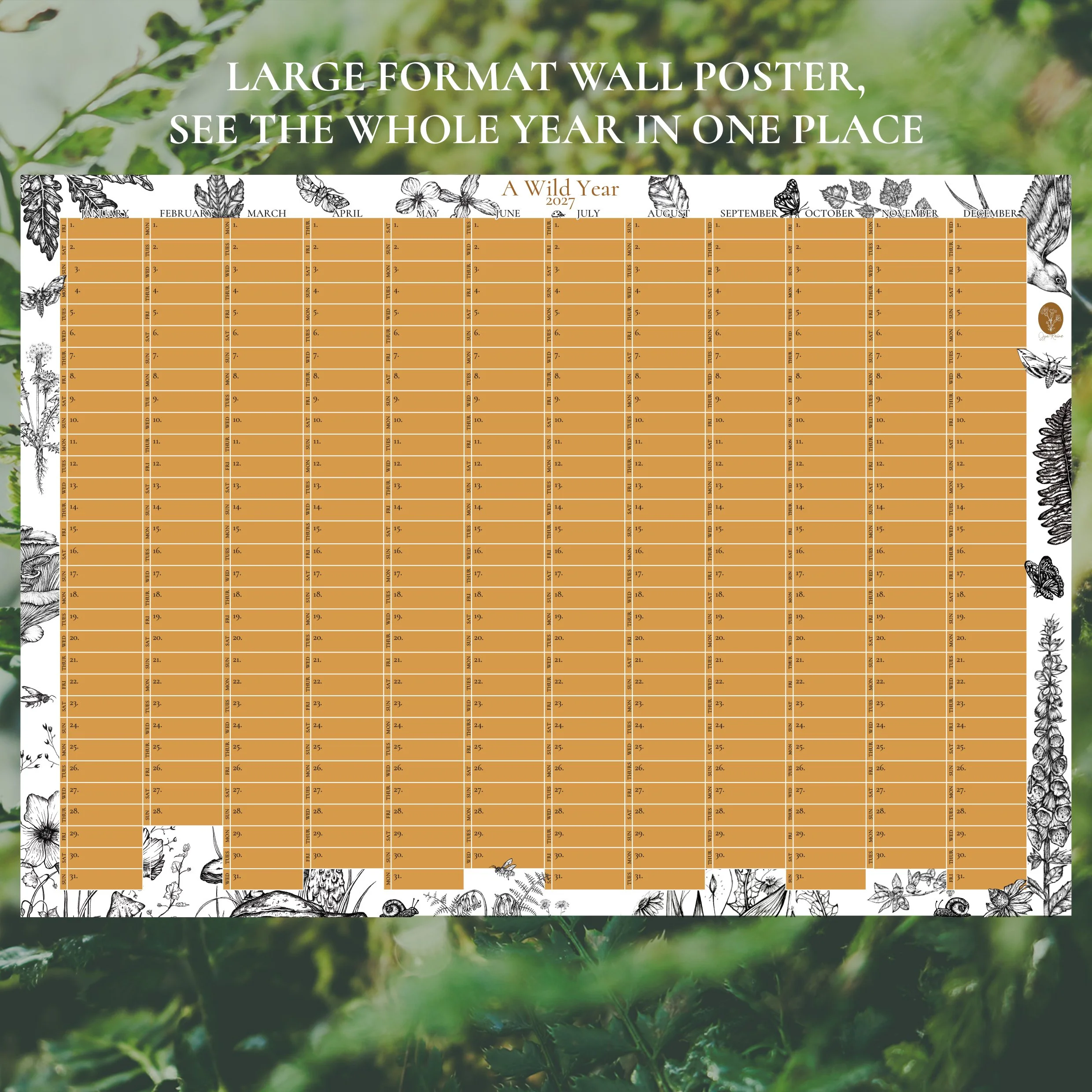 A Wild Year: Wall Poster Calendar 2027