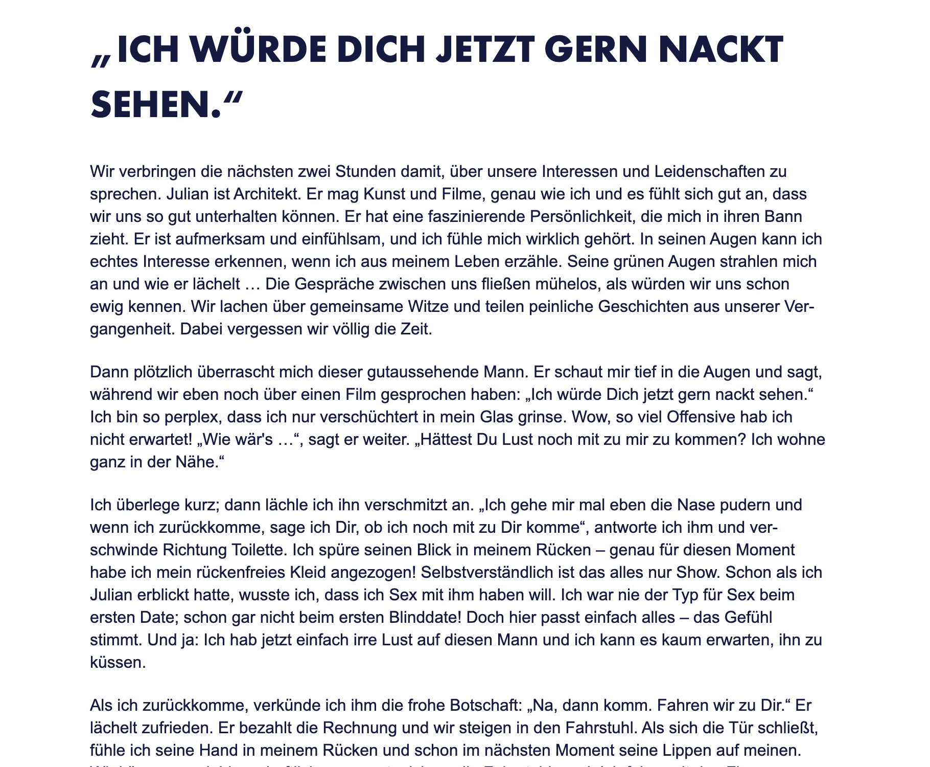 Erotische Geschichte