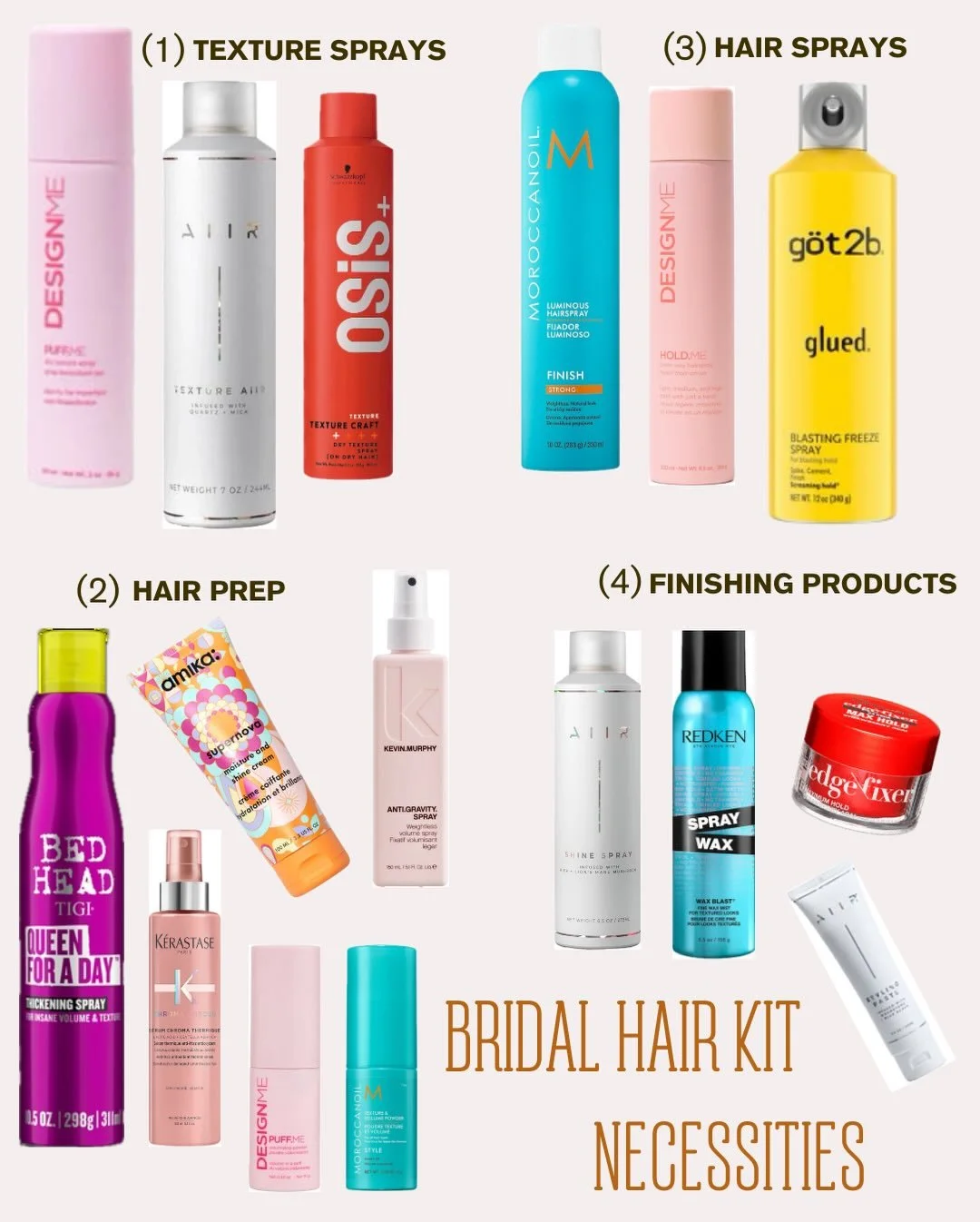 Hot take: your bridal hairstyle is only as good as the kit behind it.

If my kit disappeared tomorrow and I had to rebuild it in 24 hours&hellip; these are the products going straight into my cart &mdash; no hesitation.

Why? Because I don&rsquo;t ga