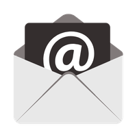 Email icon in light grey