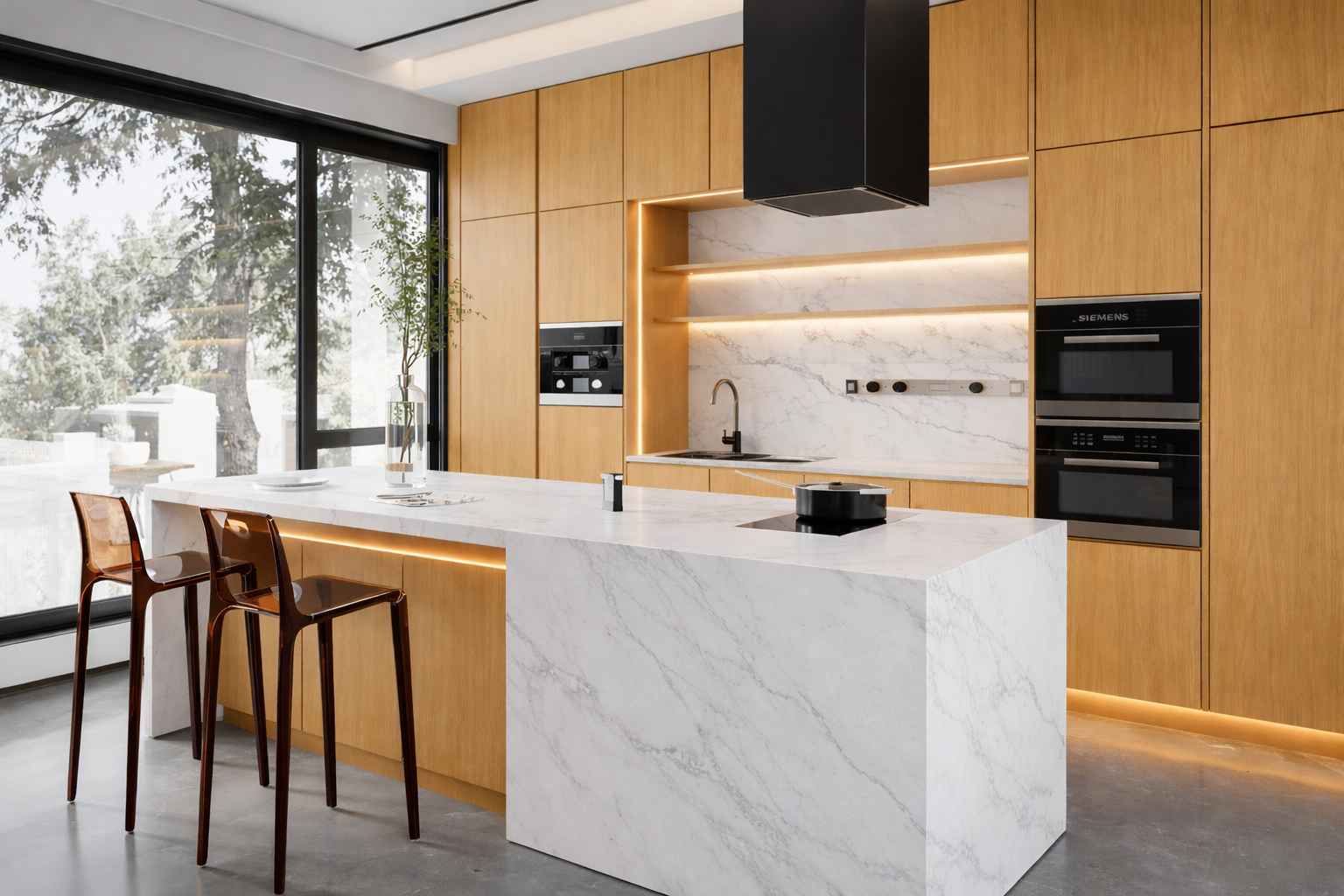 Bright Quartz Kitchen