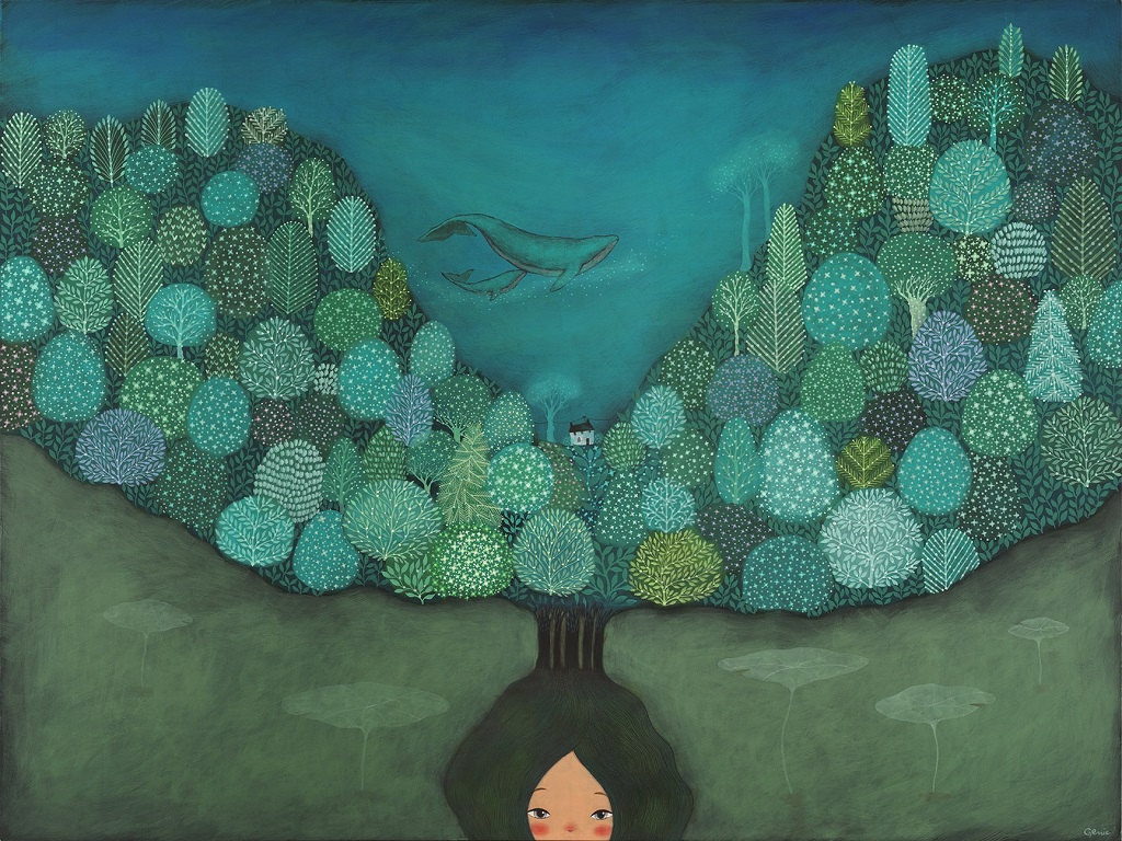 MOTHER TREE
Written By Genie Kim
The word 'Mother' to me embodies the idea of 'sacrifice' -- as my own mother certainly embodied for me.

I associate the roots of a tree with the idea of Mother: the source of all nurturing.  My mother was the source 