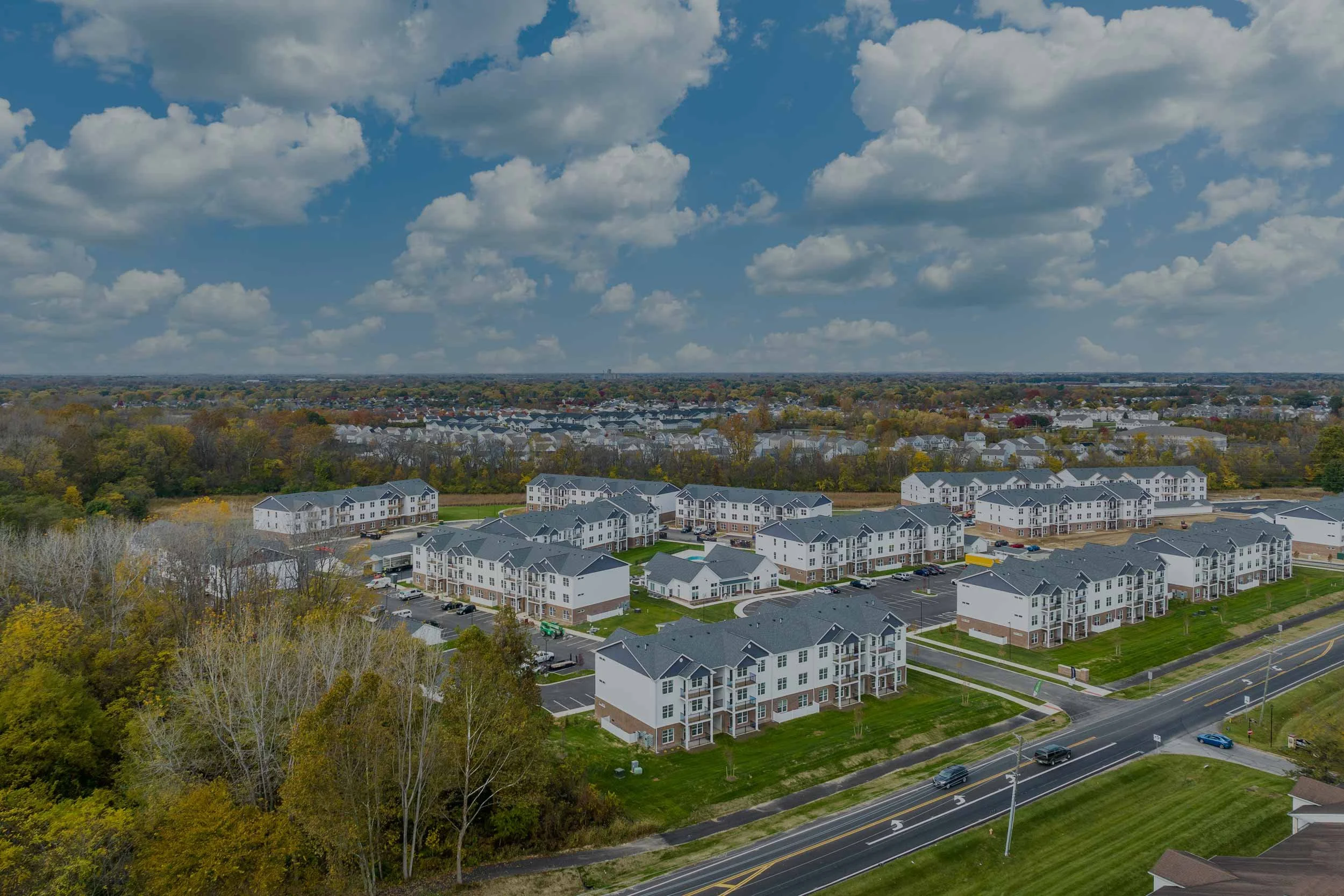Ecco Park Apartments in Canal Winchester, OH | Aerial View of Community