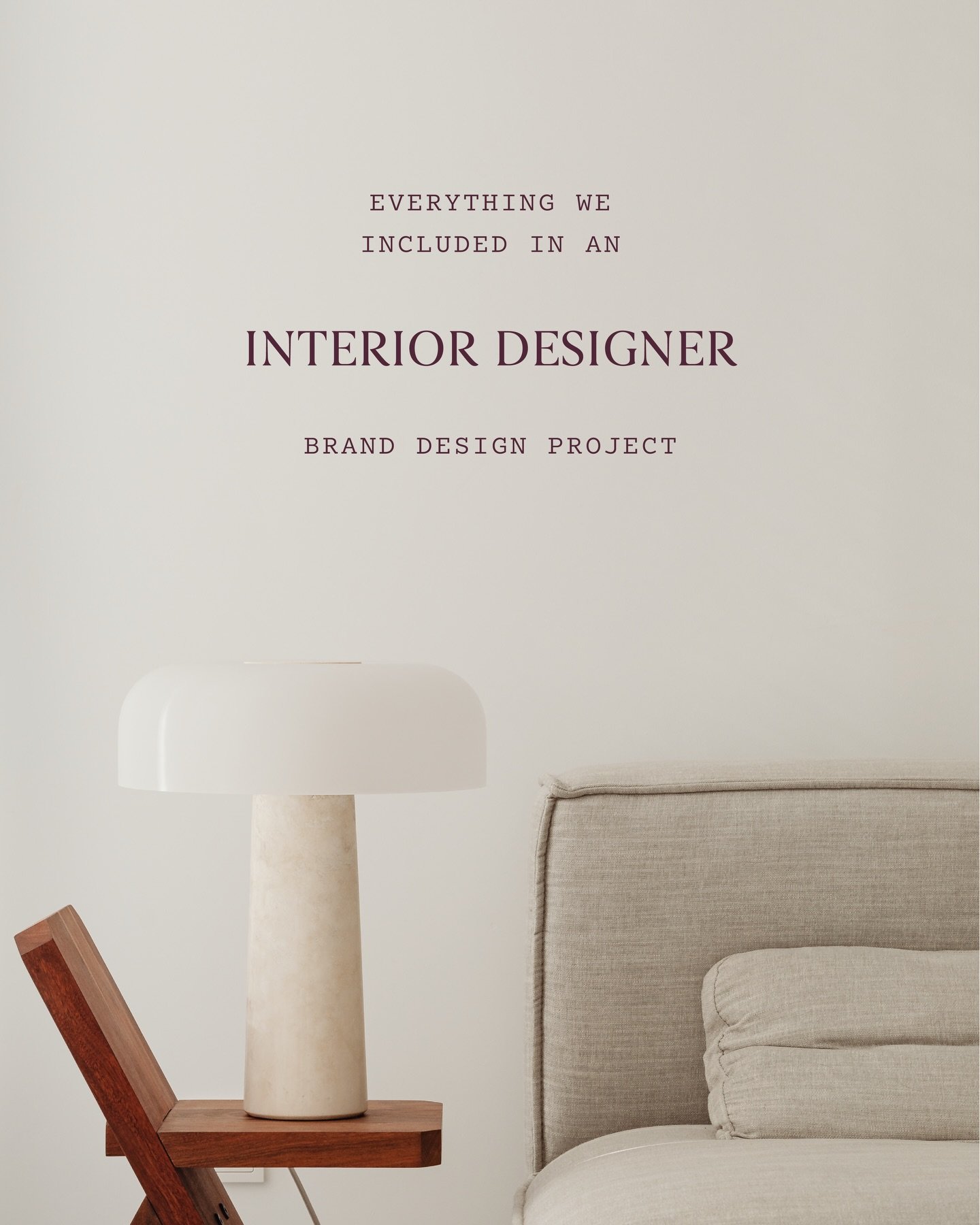 Here&rsquo;s a look at everything we included in a brand design project for an interior designer.

Less &ldquo;just make it pop&rdquo; more &ldquo;why does this idea actually work?&rdquo; 

Every detail of this brand identity is intentional and we ar