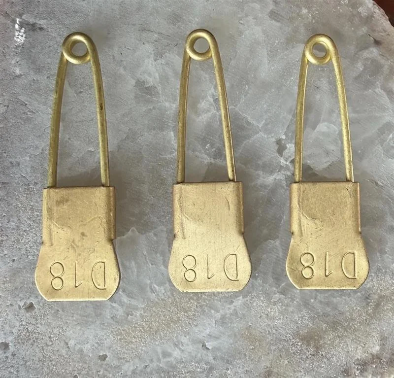 Vintage WWII Brass Laundry Pin | Military Uniform Tag