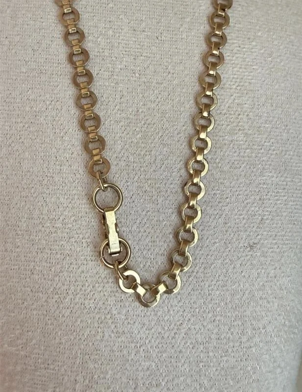 Vintage gold vermeil chain, Long statement chain, layering necklace