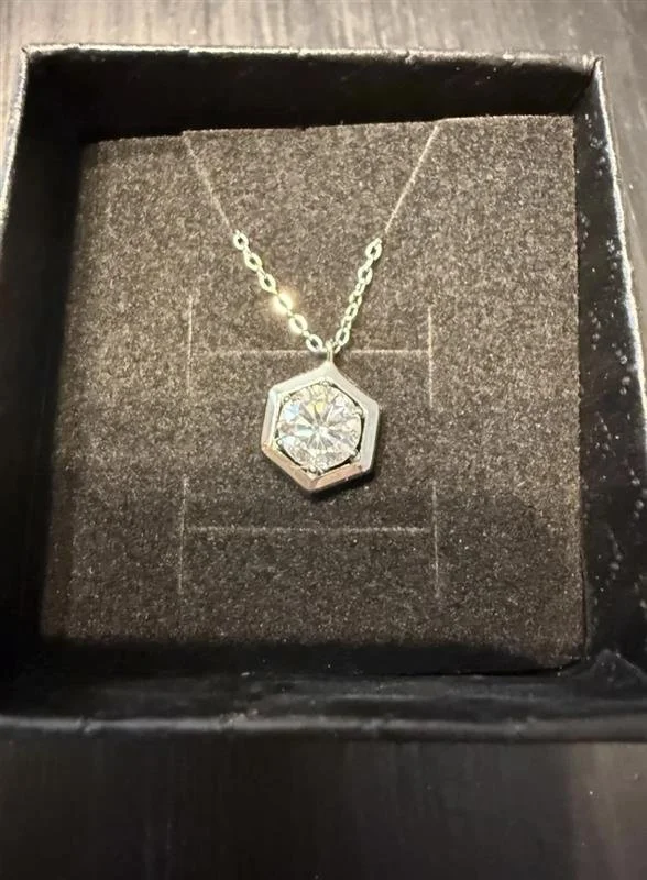 1ct. Moissanite diamond pendant necklace