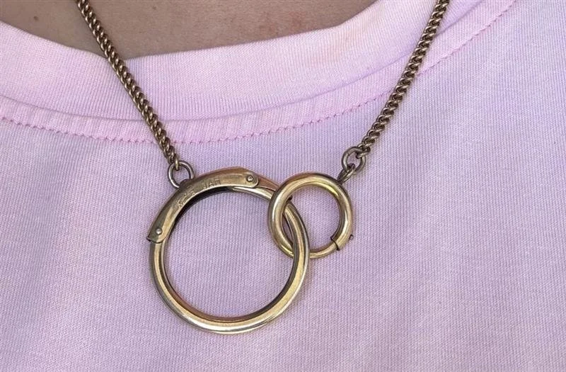 Vintage Hadley Charm Holder Necklace|Rare Dog Clip Clasp Chain|Jewelry Gift For Her