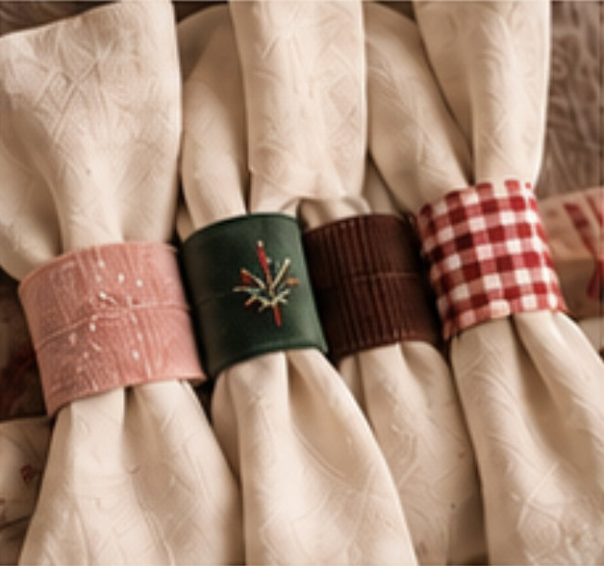 Personalised Napkin Rings - Set of Four