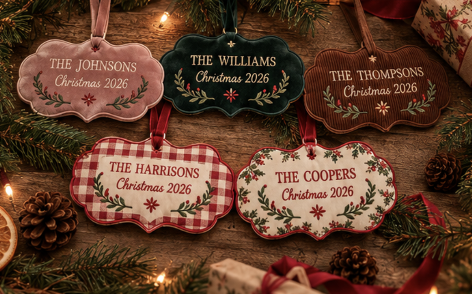 Family Name Christmas Ornament