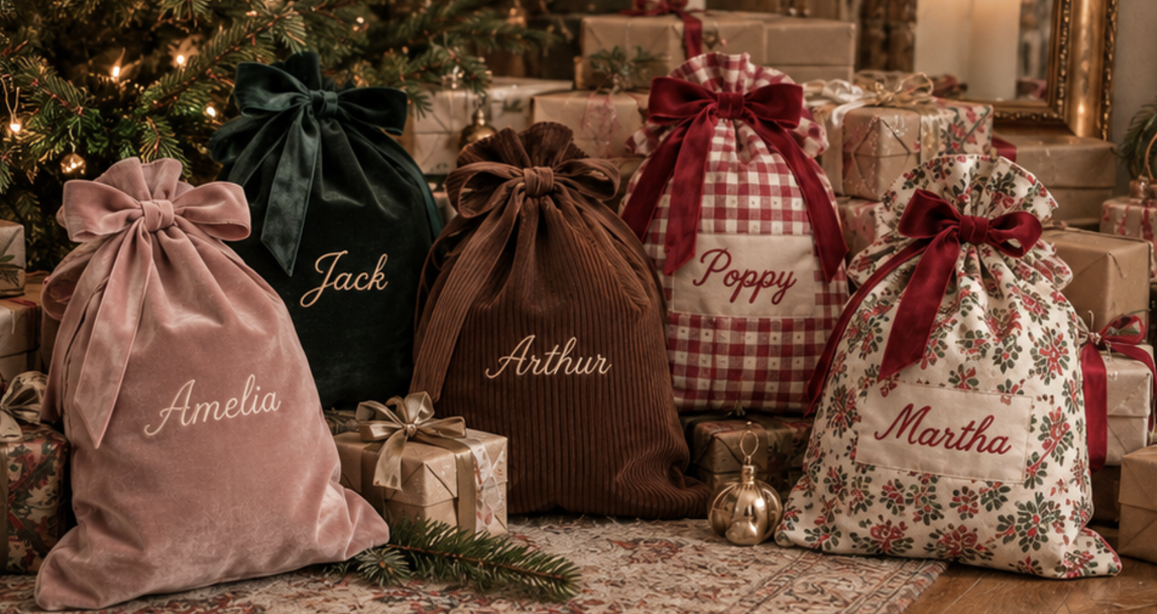 Personalised Velvet Gift Sack
