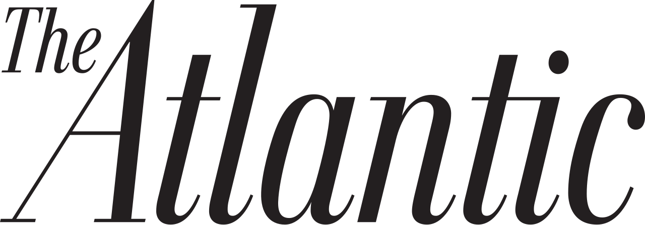 Stylized text with the words 'The Atlantic' in large, black font.