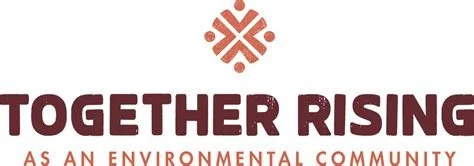 Logo with a circular symbol above the text "Together Rising AS AN ENVIRONMENTAL COMMUNITY"