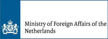 Logo of the Ministry of Foreign Affairs of the Netherlands, featuring a blue crest with a crown and lion.