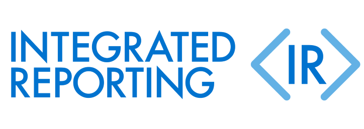 Text reading "INTEGRATED REPORTING" next to a blue icon with the letters "IR" enclosed in angled brackets.