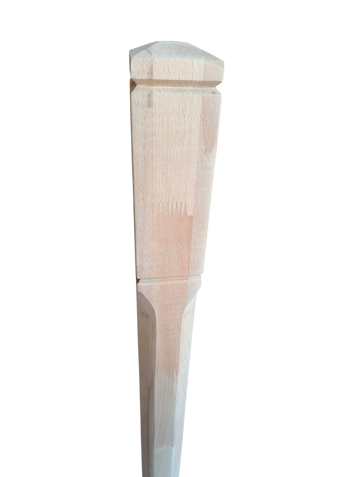 Balustru de capat din lemn masiv de fag, model P2HX, 1200x70x70(mm)