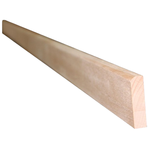 Plintă din lemn masiv de fag rotunjită