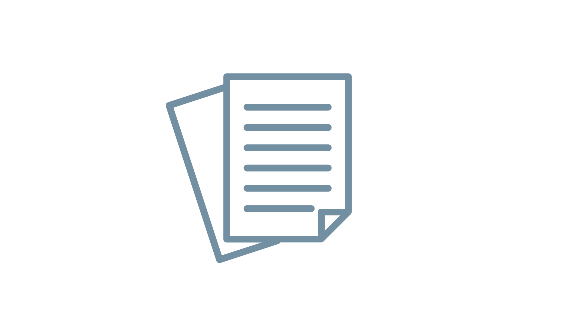Outline of a stack of papers or documents.
