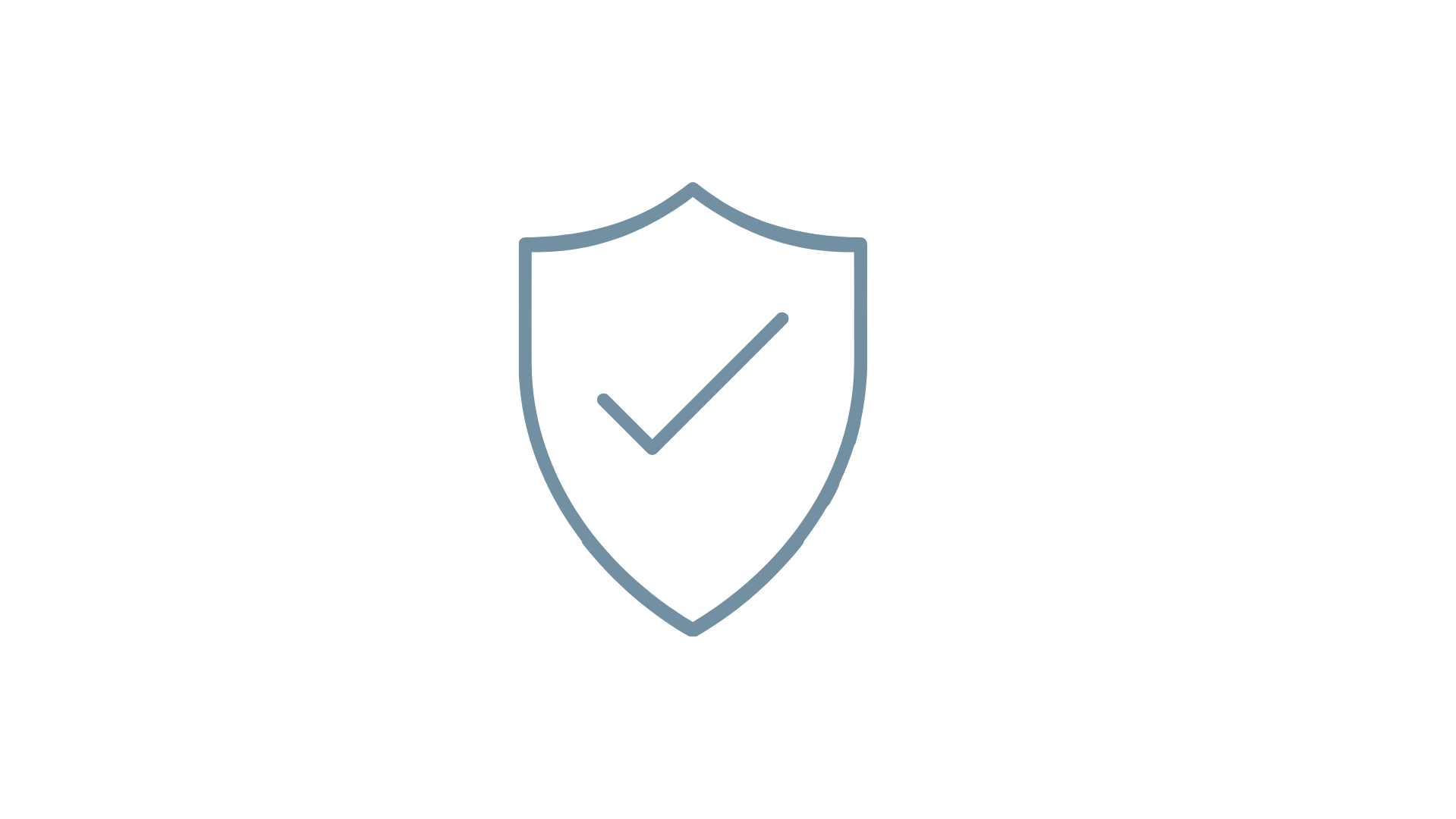 A shield with a checkmark inside, symbolizing security or protection.