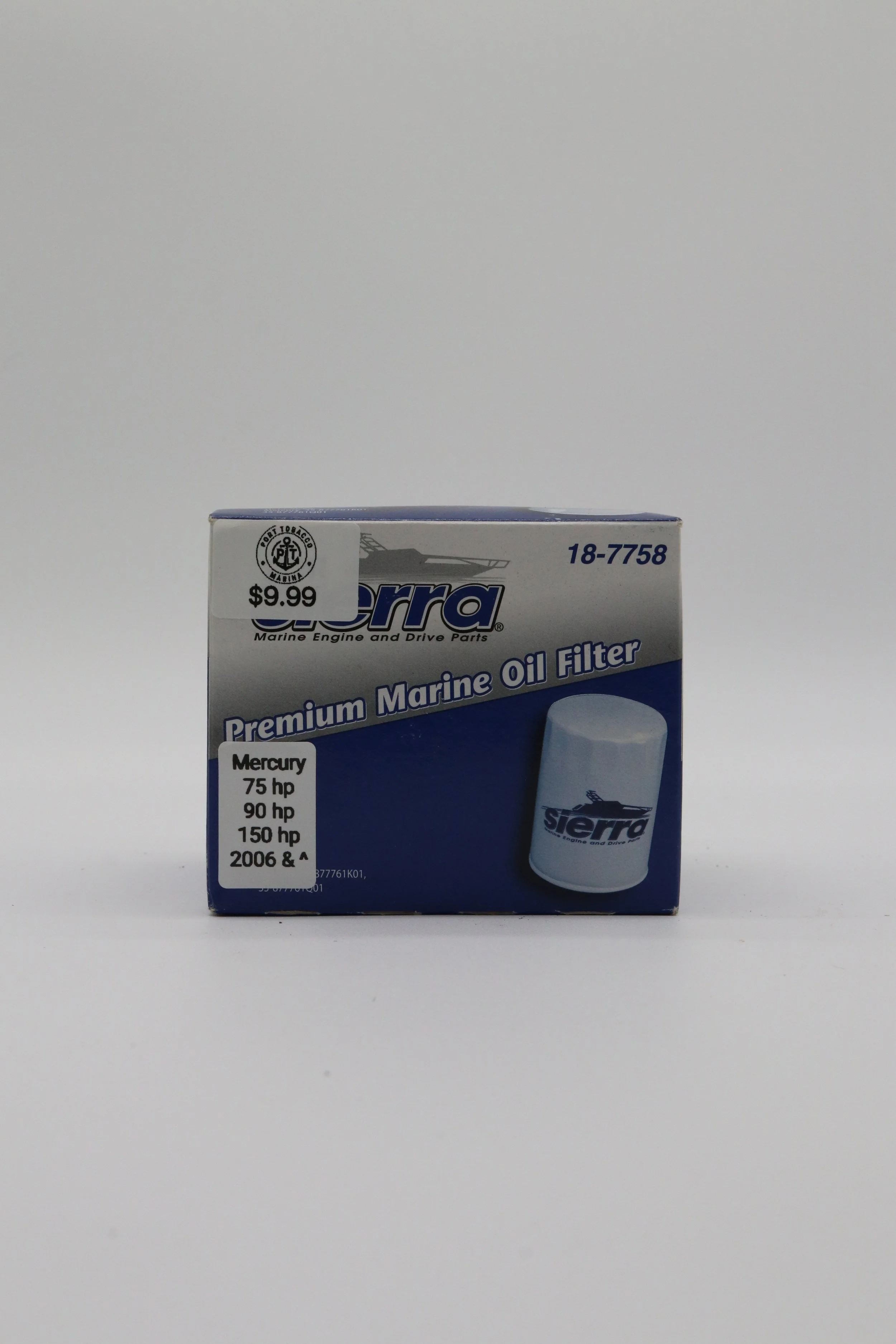 Sierra Premium Marine Oil Filter: Mercury 75 hp, 90 hp, 150 hp, 2006 and up