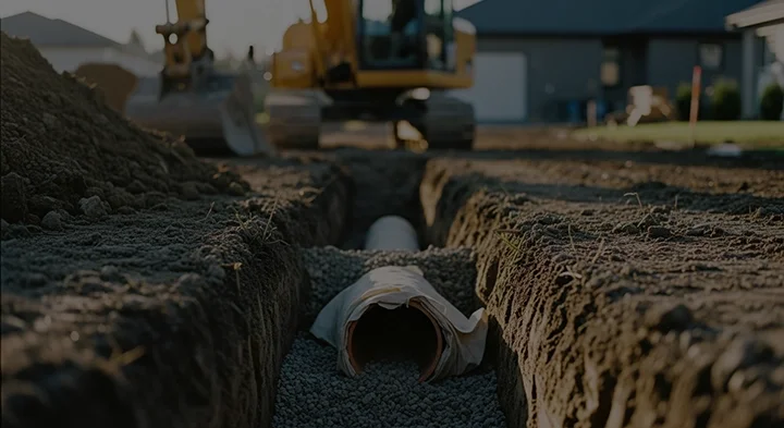 Travaux d'excavation de précision pour l'agrandissement d'un bâtiment commercial par Gosselin Tremblay.